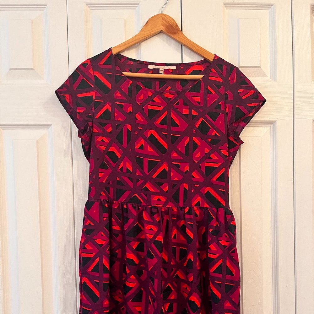 Hutch Cap Sleeve Geometric Dress (size s)